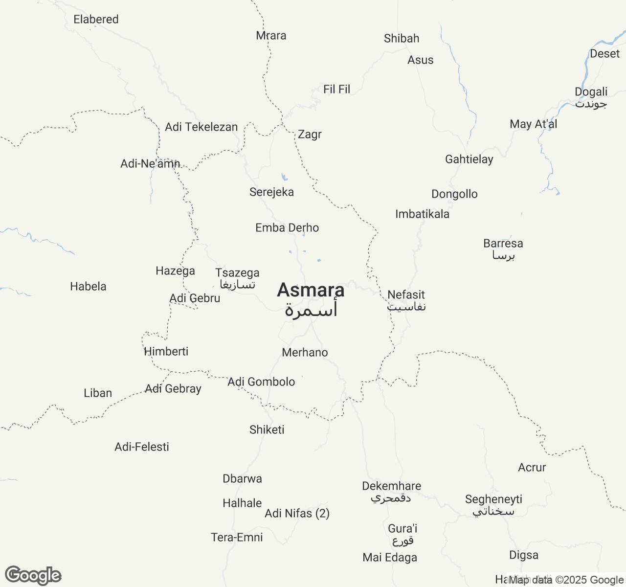 Map of Asmara