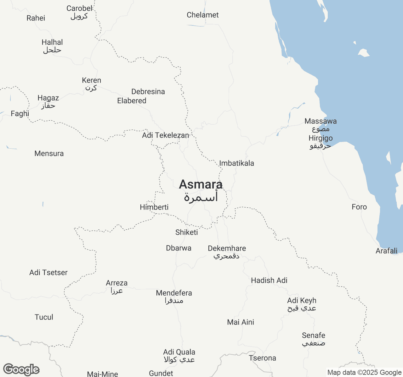 Map of Asmara